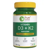 Pure Nutrition Vitamin D3 + K2 350 mg, 60 Tablets, Pack of 1