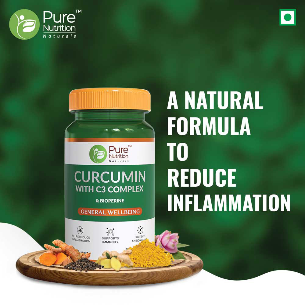 Pure Nutrition Curcumin with C3 Complex 760 mg, 60 Capsules, Pack of 1 Pure Nutrition Curcumin with C3 Complex 760 mg, 60 Capsules, Pack of 1