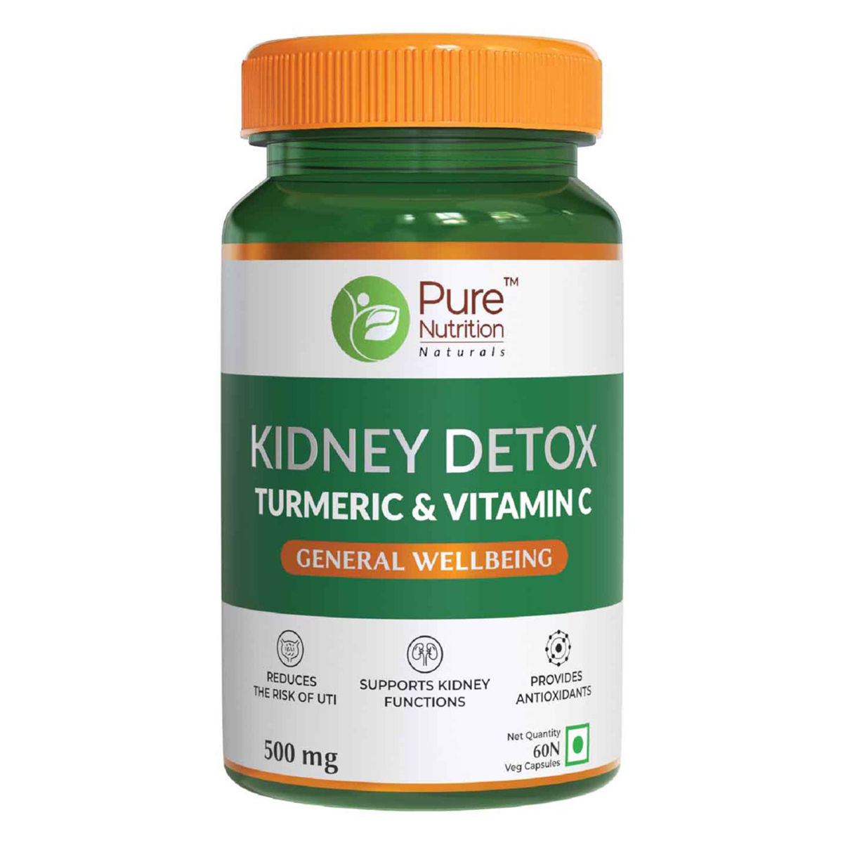 Buy Pure Nutrition Kidney Detox 500 mg, 60 Capsules Online