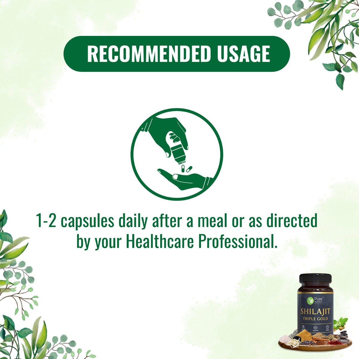Pure Nutrition Shilajit Triple Gold 700 mg, 30 Capsules, Pack of 1 Pure Nutrition Shilajit Triple Gold 700 mg, 30 Capsules, Pack of 1
