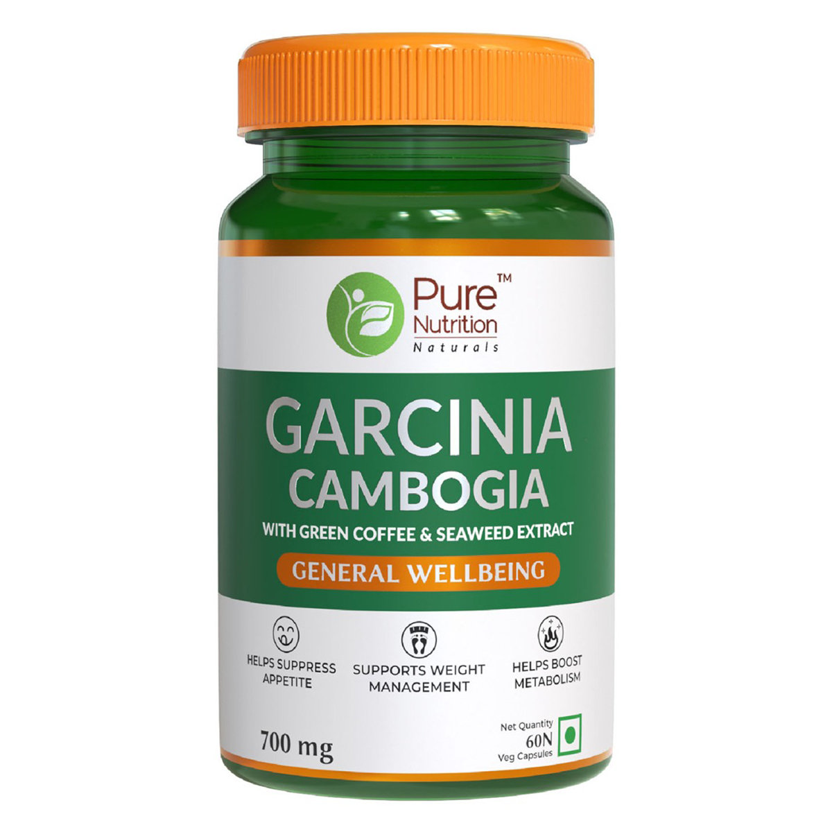 Pure Nutrition Garcinia Cambogia 700 mg, 60 Capsules, Pack of 1 Pure Nutrition Garcinia Cambogia 700 mg, 60 Capsules, Pack of 1
