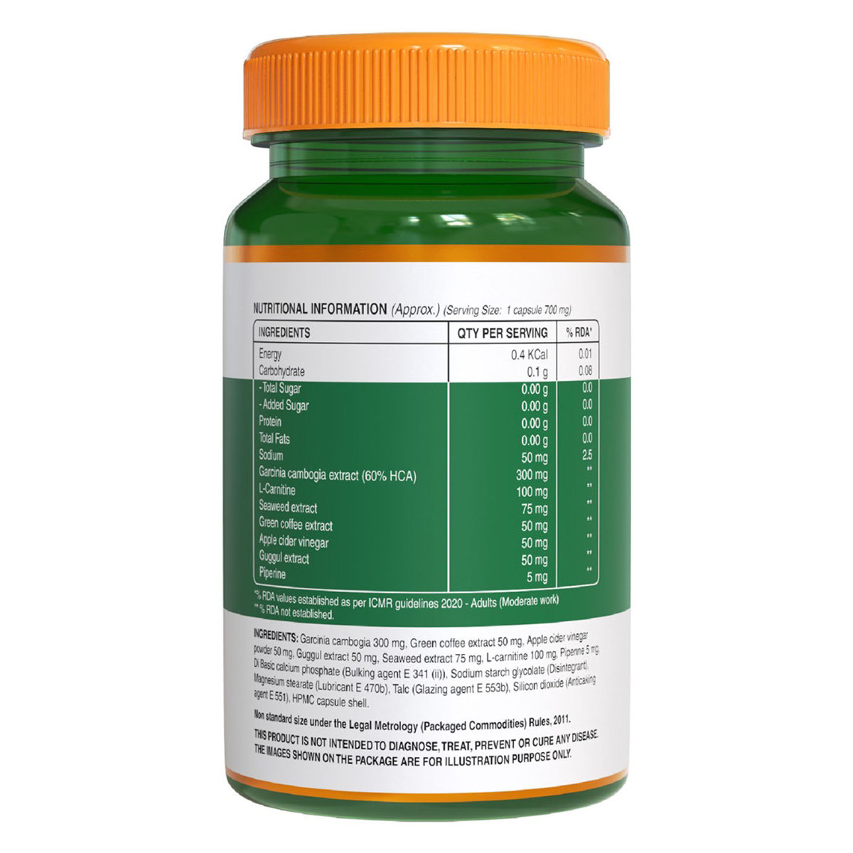 Pure Nutrition Garcinia Cambogia 700 mg, 60 Capsules, Pack of 1 Pure Nutrition Garcinia Cambogia 700 mg, 60 Capsules, Pack of 1