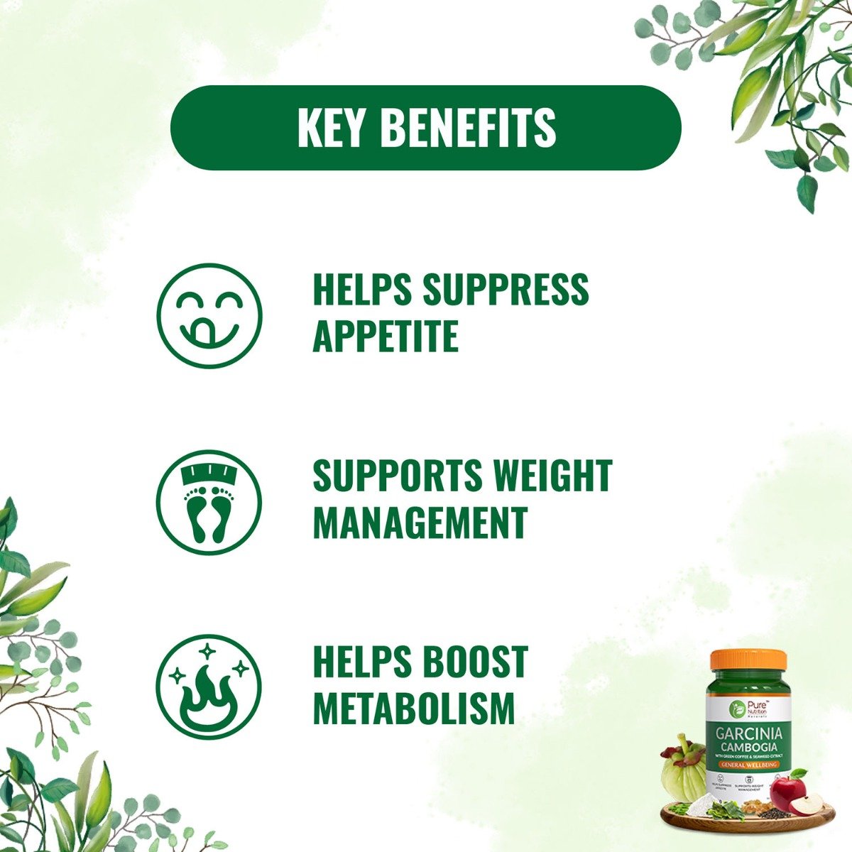 Pure Nutrition Garcinia Cambogia 700 mg, 60 Capsules, Pack of 1 Pure Nutrition Garcinia Cambogia 700 mg, 60 Capsules, Pack of 1