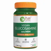 Pure Nutrition Vegan Glucosamine with MSM 1500 mg, 60 Tablets, Pack of 1