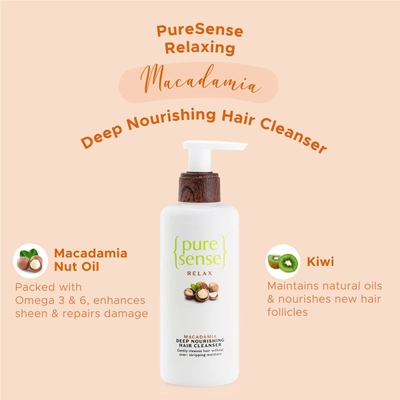 Pure Sense Macadamia Deep Nourishing Hair Cleanser, 200 ml, Pack of 1