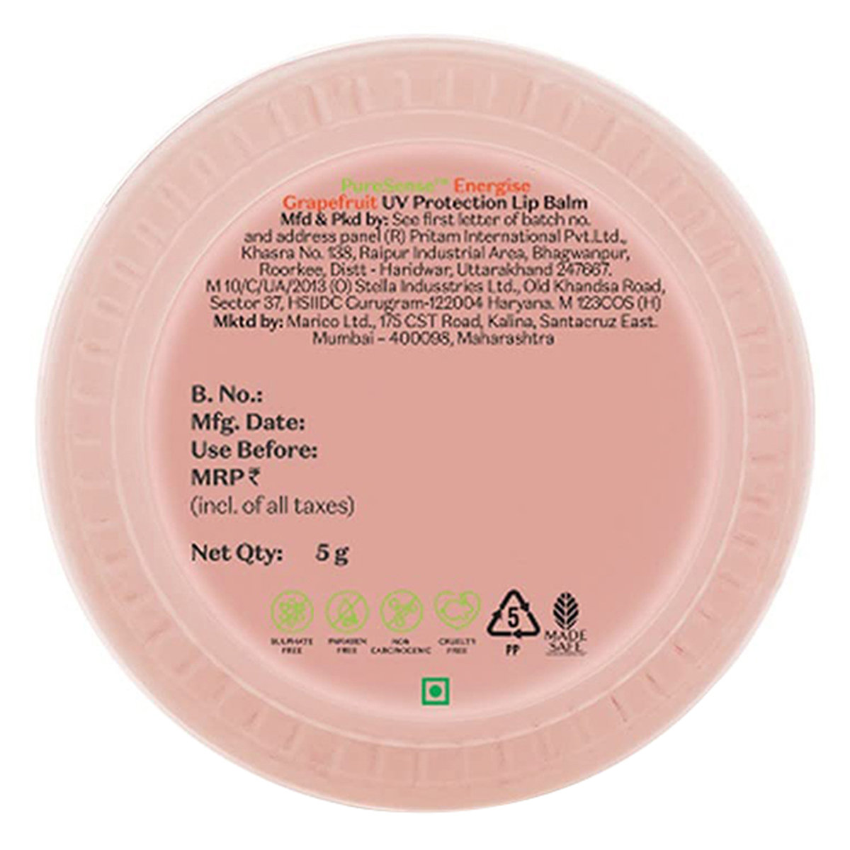 Pure Sense Rejuvenating Grapefruit UV Protection Lip Balm 5 gm | Sun Protection | Heals Chapped Lips | Gives Intensly Moisturised Lips | For All Skin Type, Pack of 1 Pure Sense Rejuvenating Grapefruit UV Protection Lip Balm 5 gm | Sun Protection | Heals Chapped Lips | Gives Intensly Moisturised Lips | For All Skin Type, Pack of 1