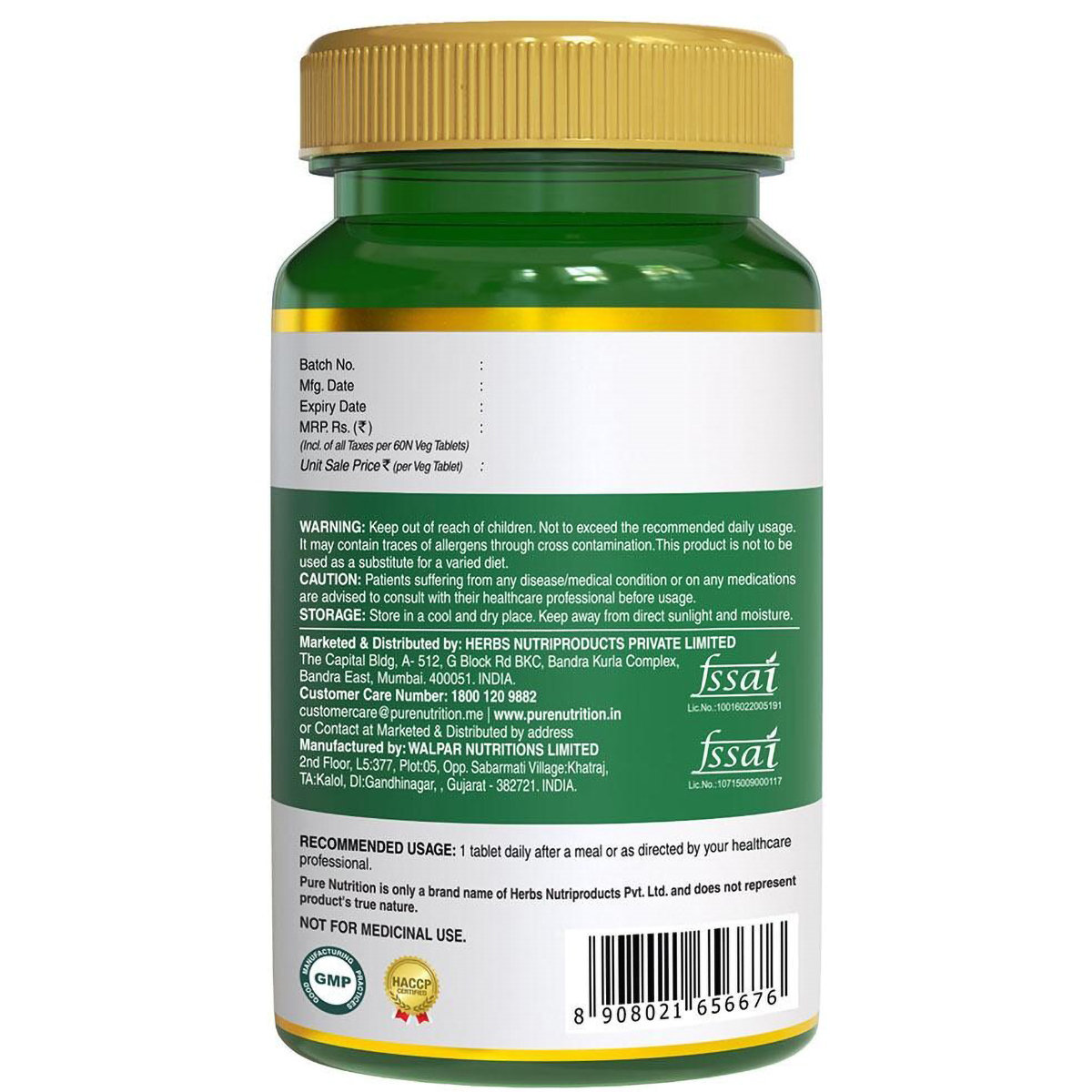 Pure Nutrition Vitamin B12 1500mcg, 60 Tablets, Pack of 1 Pure Nutrition Vitamin B12 1500mcg, 60 Tablets, Pack of 1