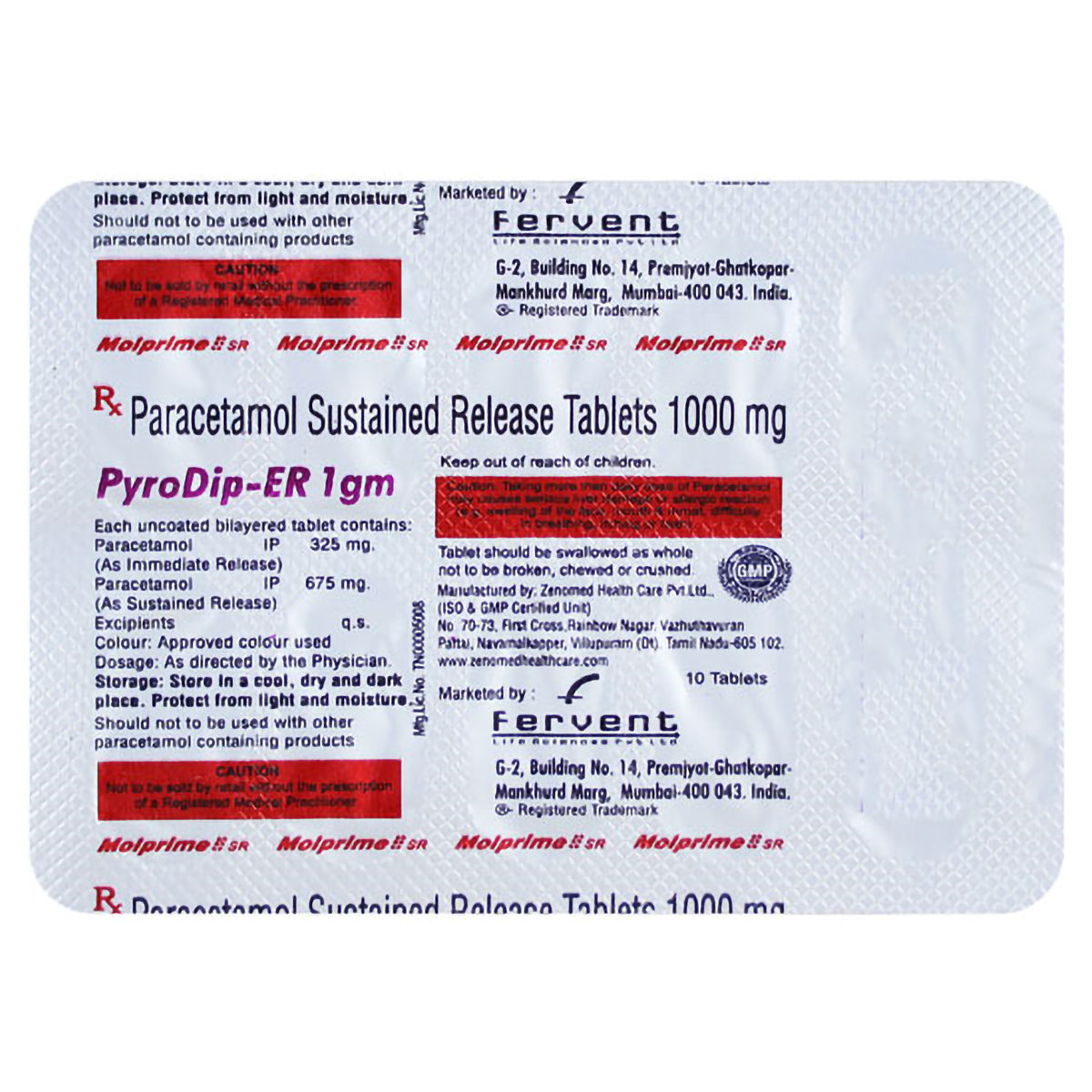 Pyrodip ER Tablet 10's, Pack of 10 TabletS Pyrodip ER Tablet 10's, Pack of 10 TabletS