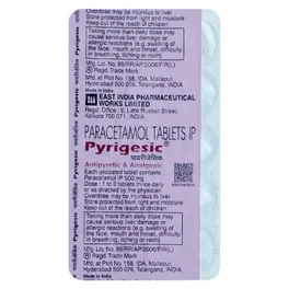 Buy Pyrigesic 500 Tablet | 19 Minutes Delivery | Apollo Pharmacy