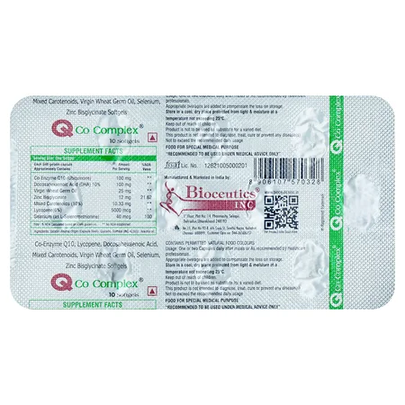 Q CO Complex 500 mg Softgel Capsule 10's