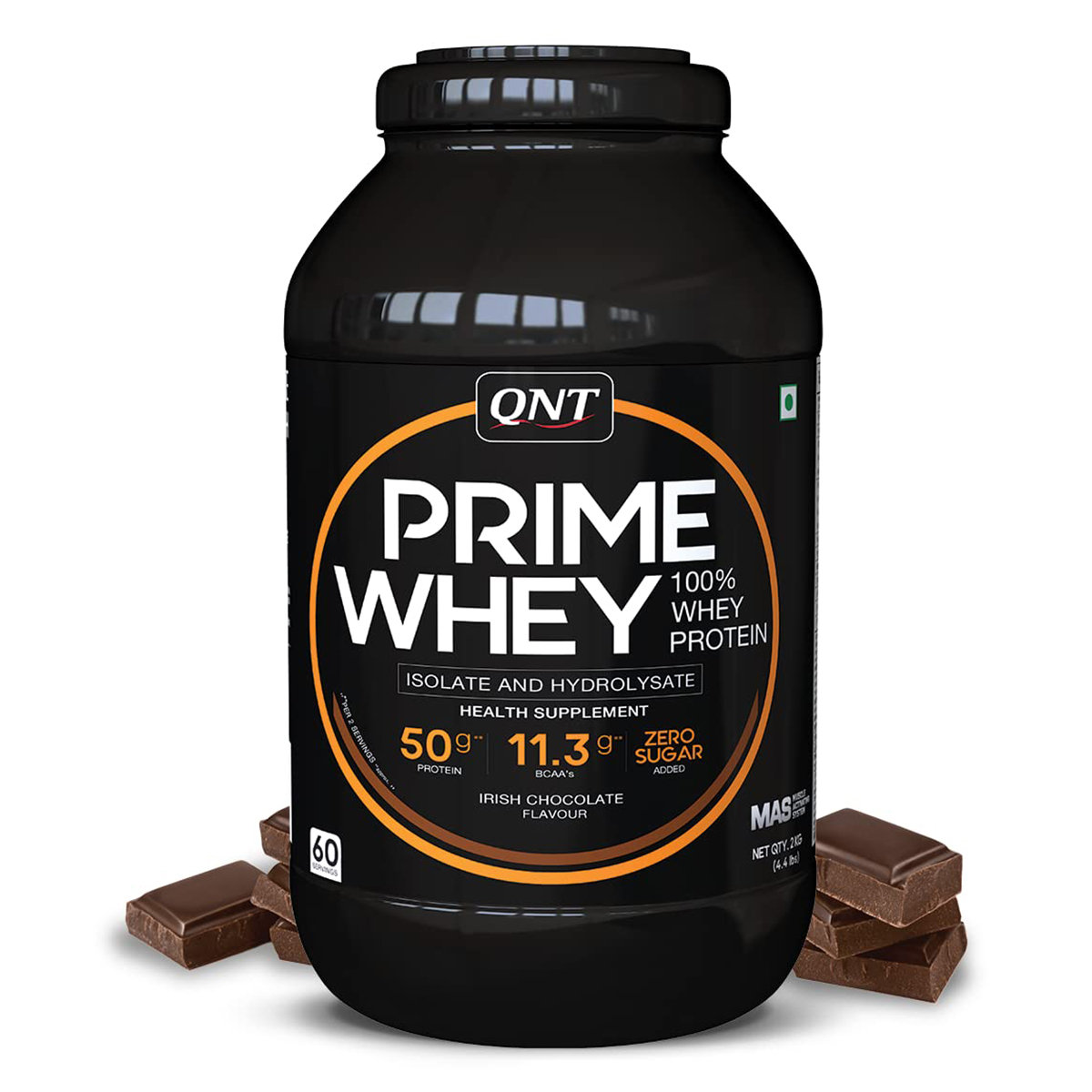 QNT Prime Irish Chocolate Flavour Whey Protein Powder, 2 kg, Pack of 1 QNT Prime Irish Chocolate Flavour Whey Protein Powder, 2 kg, Pack of 1