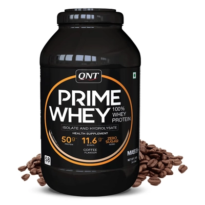 QNT Prime Whey Coffee Flavour Powder, 2 kg, Pack of 1