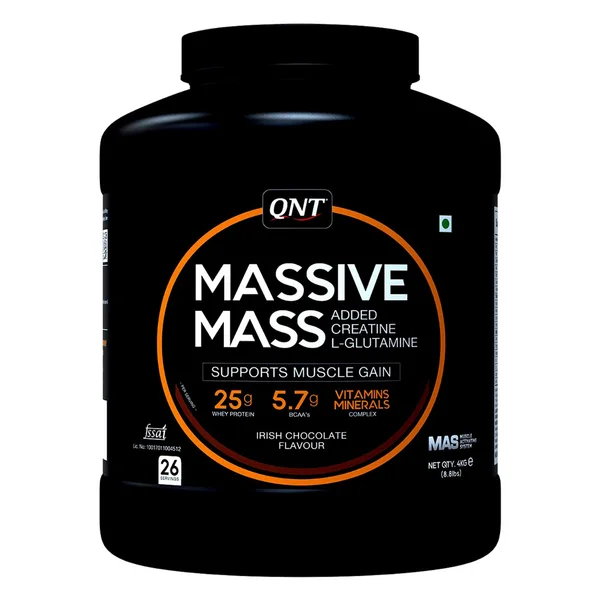 QNT Massive Mass Irish Chocolate Flavour Powder, 4 kg