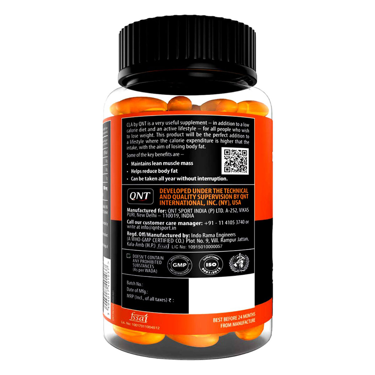 QNT CLA 1000 Softgel, 60 Capsules, Pack of 1 QNT CLA 1000 Softgel, 60 Capsules, Pack of 1