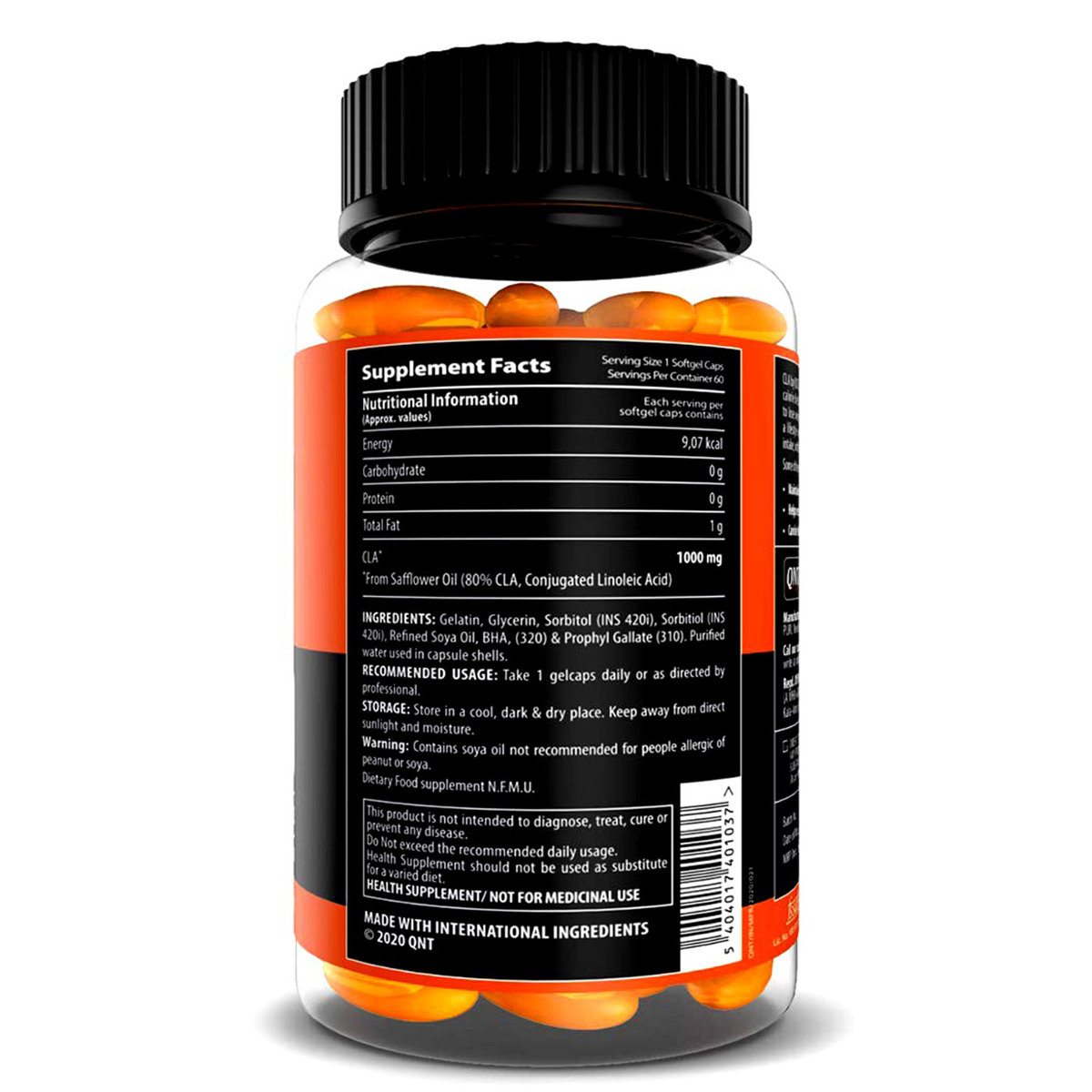 QNT CLA 1000 Softgel, 60 Capsules, Pack of 1 QNT CLA 1000 Softgel, 60 Capsules, Pack of 1