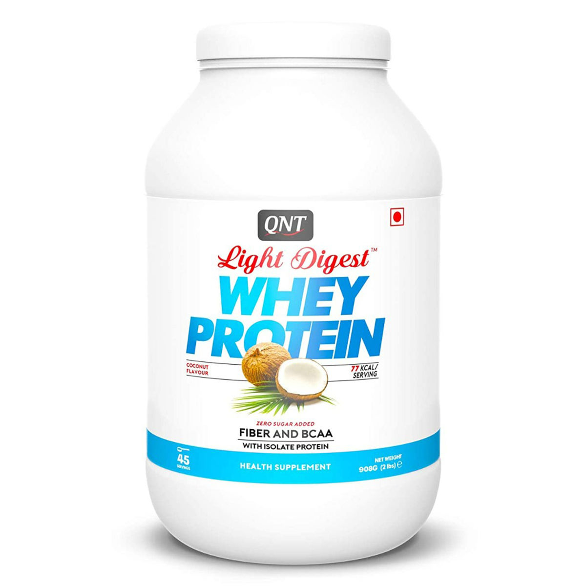 Buy QNT Light Digest Whey Protein Coconut Flavour Powder, 908 gm Online