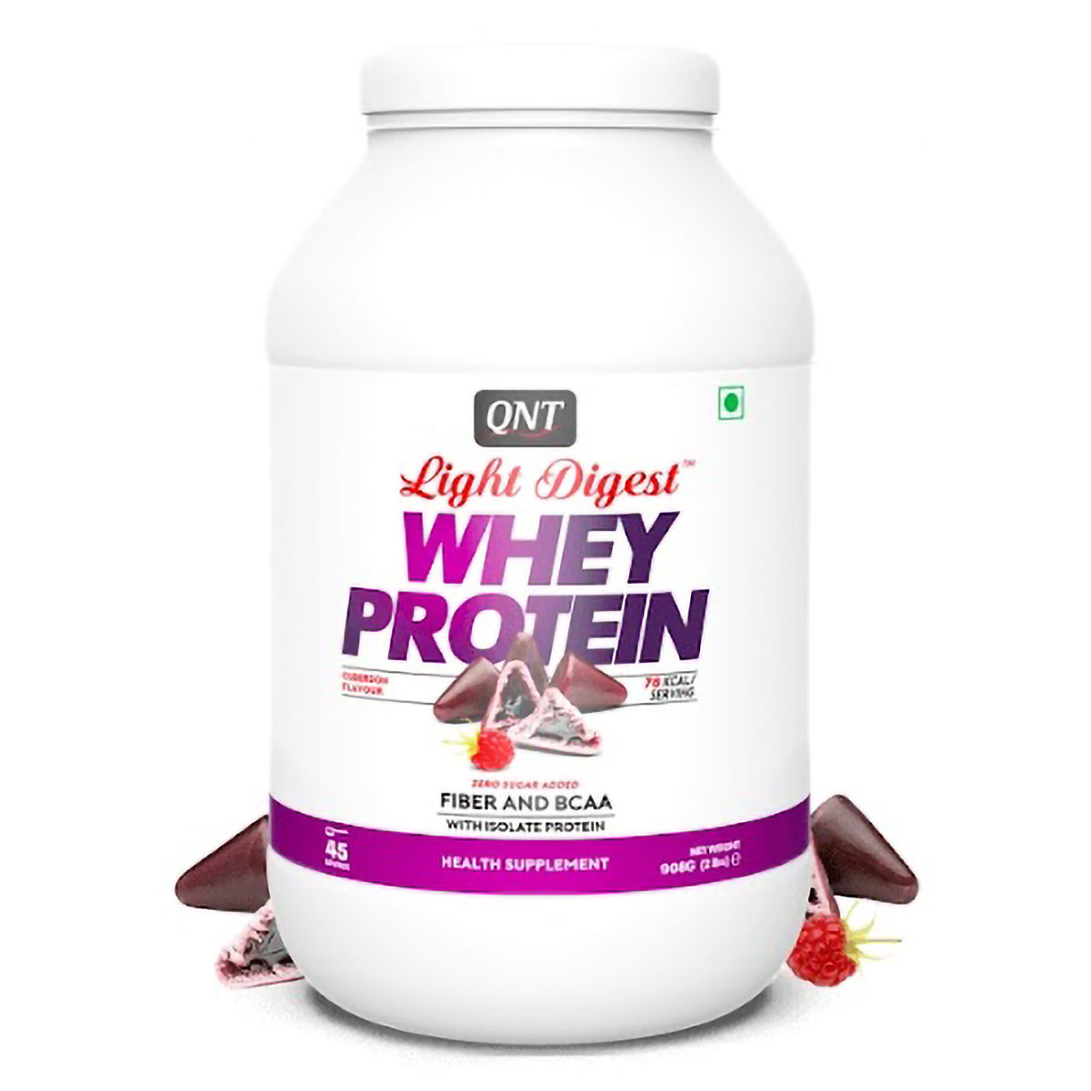Buy QNT Light Digest Whey Protein Cuberdon Flavour Powder, 908 gm Online