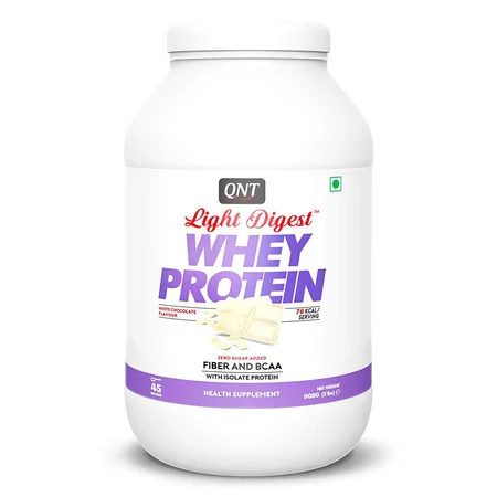 QNT Light Digest Whey Protein White Chocolate Flavour Powder, 908 gm