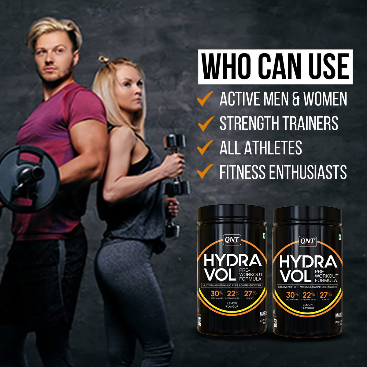 QNT Hydra Vol Pre-Workout Fruit Punch Flavour Powder, 400 gm, Pack of 1 QNT Hydra Vol Pre-Workout Fruit Punch Flavour Powder, 400 gm, Pack of 1