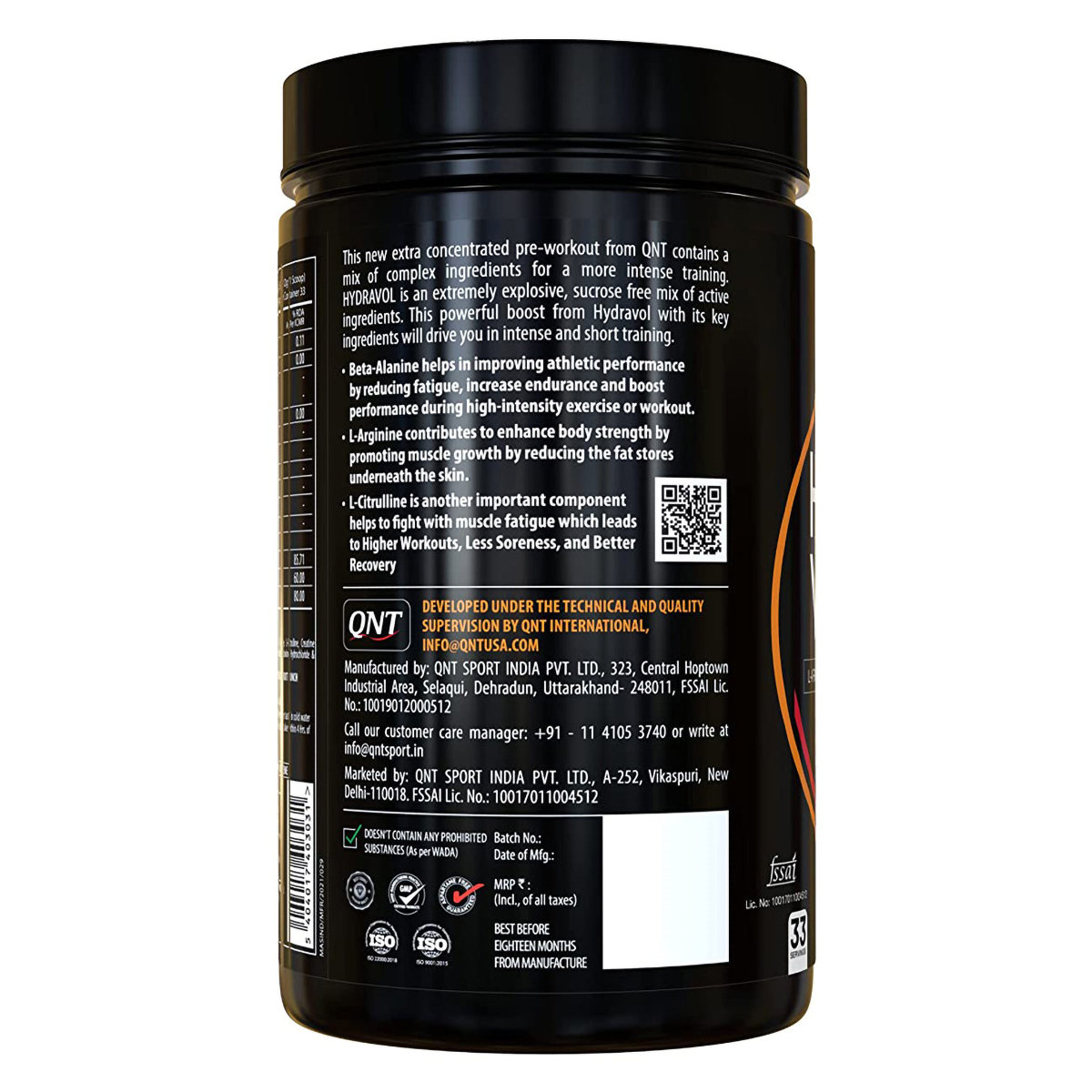 QNT Hydra Vol Pre-Workout Fruit Punch Flavour Powder, 400 gm, Pack of 1 QNT Hydra Vol Pre-Workout Fruit Punch Flavour Powder, 400 gm, Pack of 1