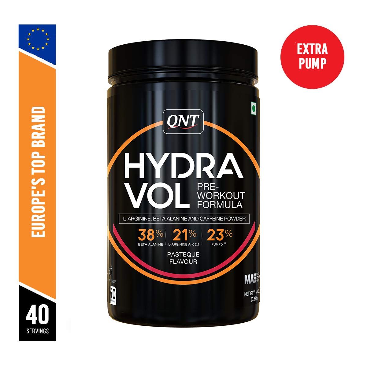 Buy QNT Hydra Vol Pre-Workout Pasteque Flavour Powder, 400 gm Online