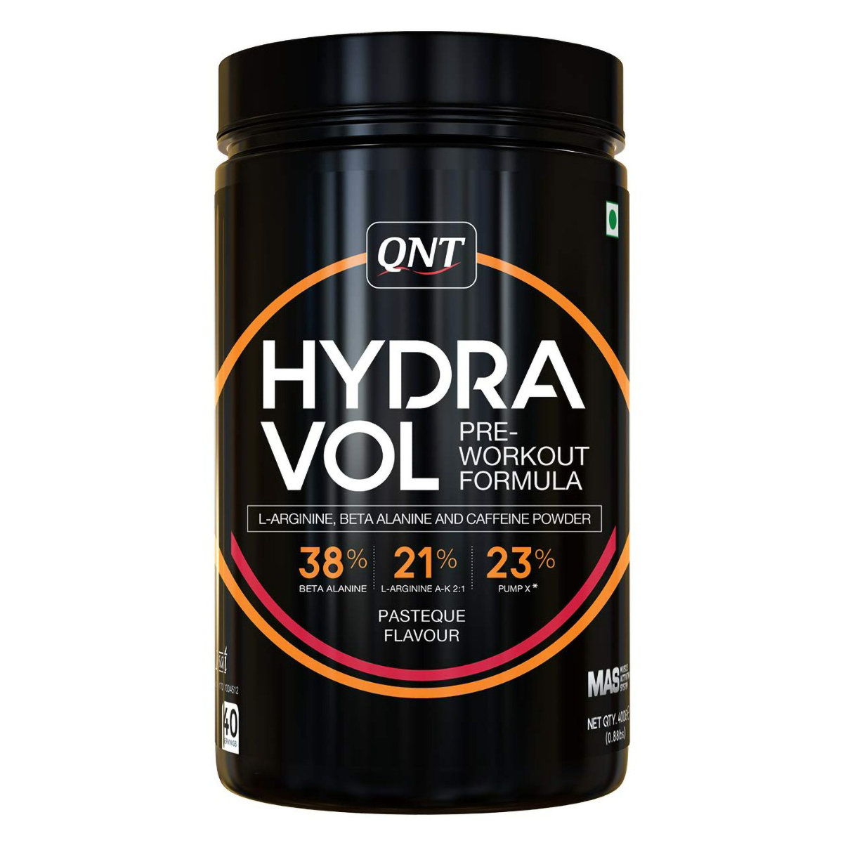 QNT Hydra Vol Pre-Workout Pasteque Flavour Powder, 400 gm, Pack of 1 QNT Hydra Vol Pre-Workout Pasteque Flavour Powder, 400 gm, Pack of 1