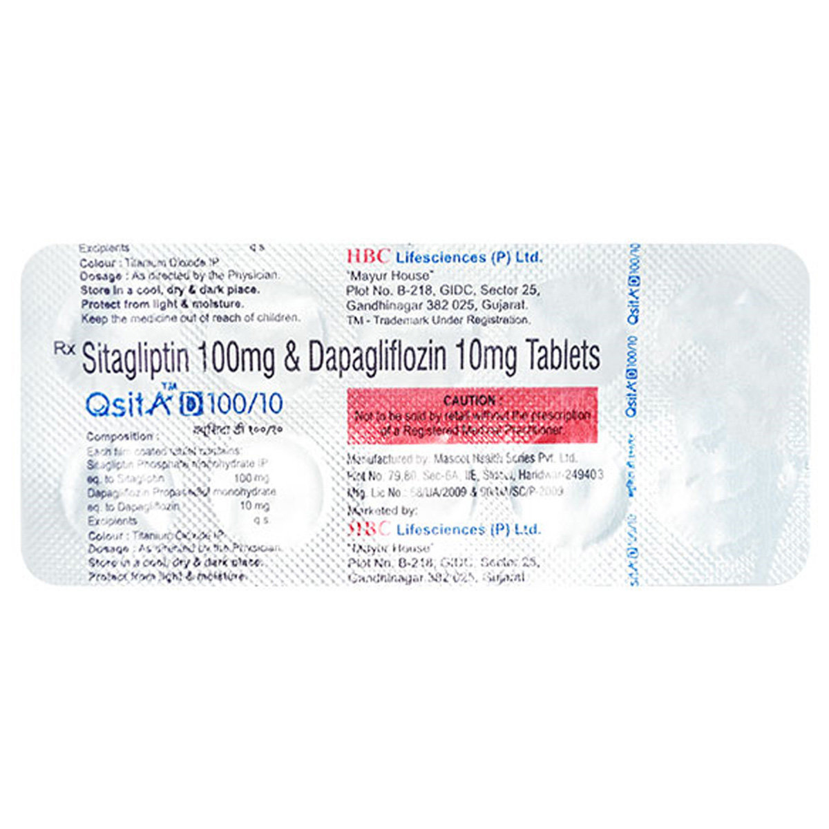 Qsita D 100/10 Tablet 10's, Pack of 10 Qsita D 100/10 Tablet 10's, Pack of 10