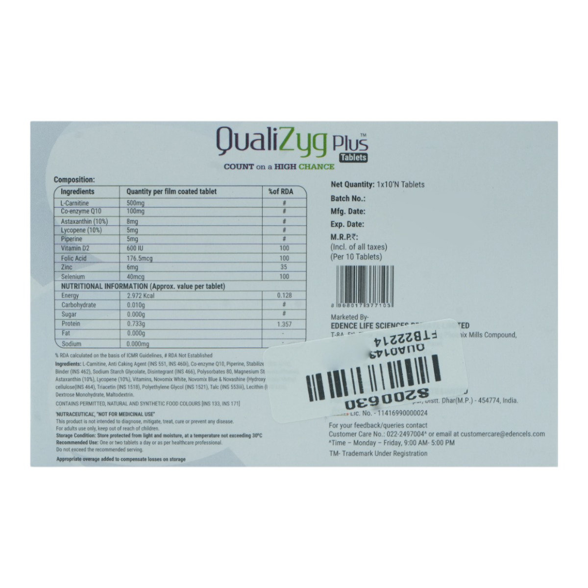 Qualizyg Plus Tablet 10's, Pack of 10 Qualizyg Plus Tablet 10's, Pack of 10