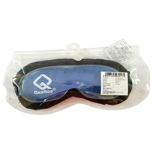 Qualtos Gel Soft Eye Mask Black (Gem-001), 1 Count
