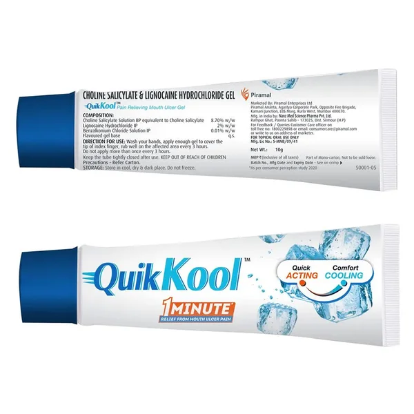 Quik Kool Mouth Ulcer Gel, 10 gm, Pack of 1