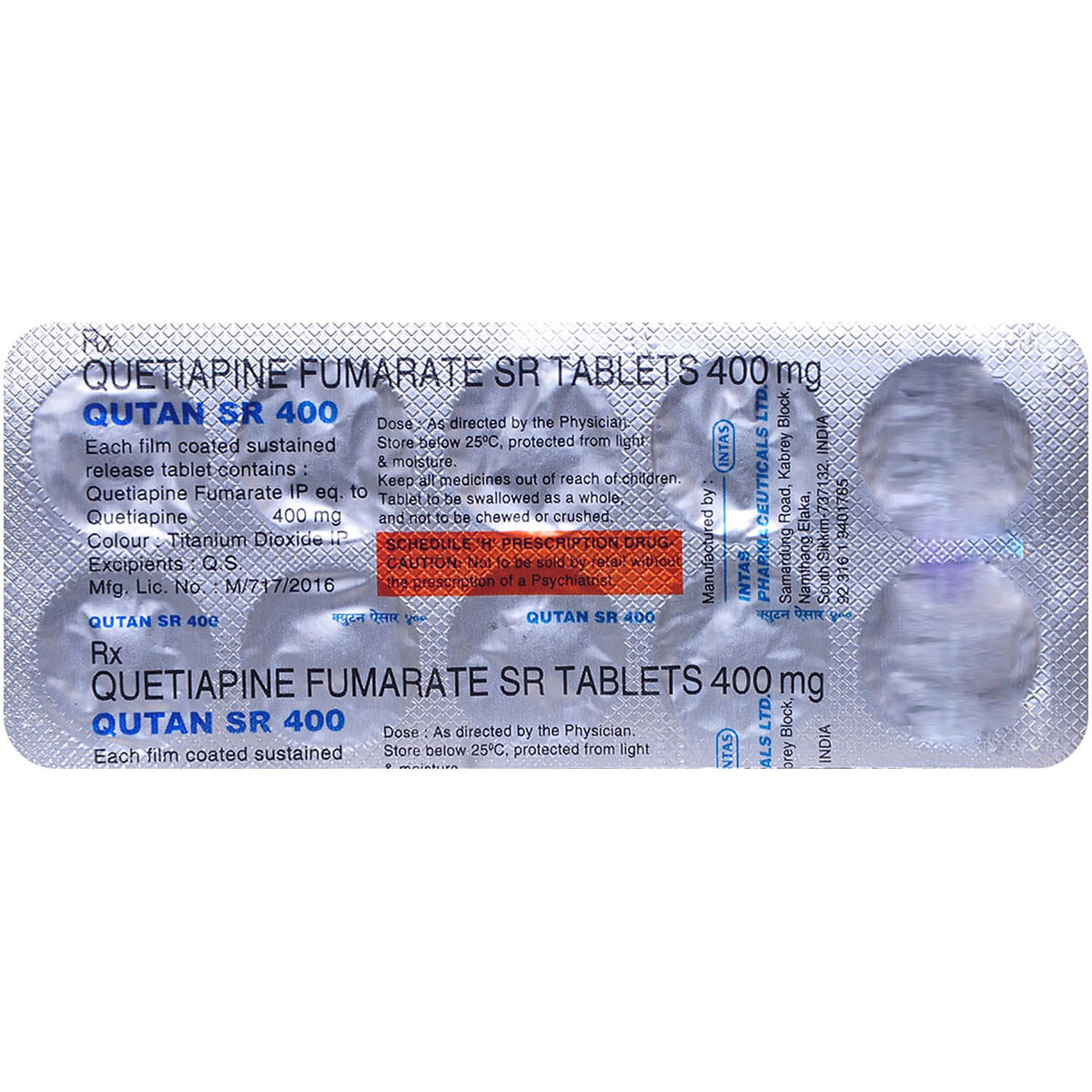 Qutan SR 400 Tablet 10's Price, Uses, Side Effects, Composition ...