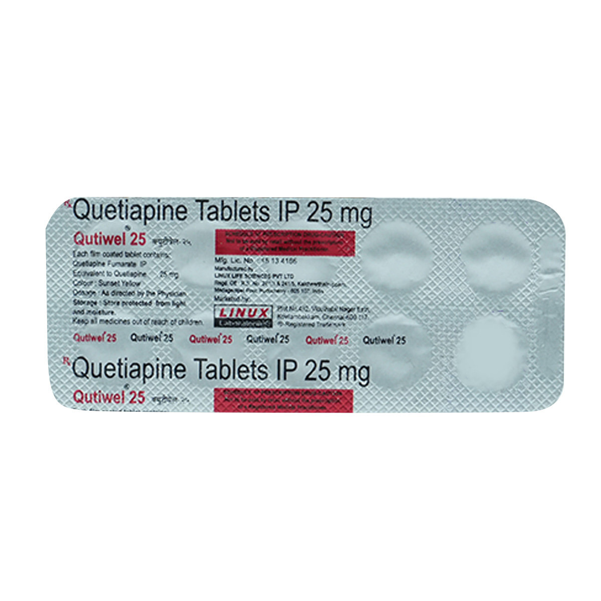 Qutiwel-25 Tablet 10's, Pack of 10 TabletS Qutiwel-25 Tablet 10's, Pack of 10 TabletS