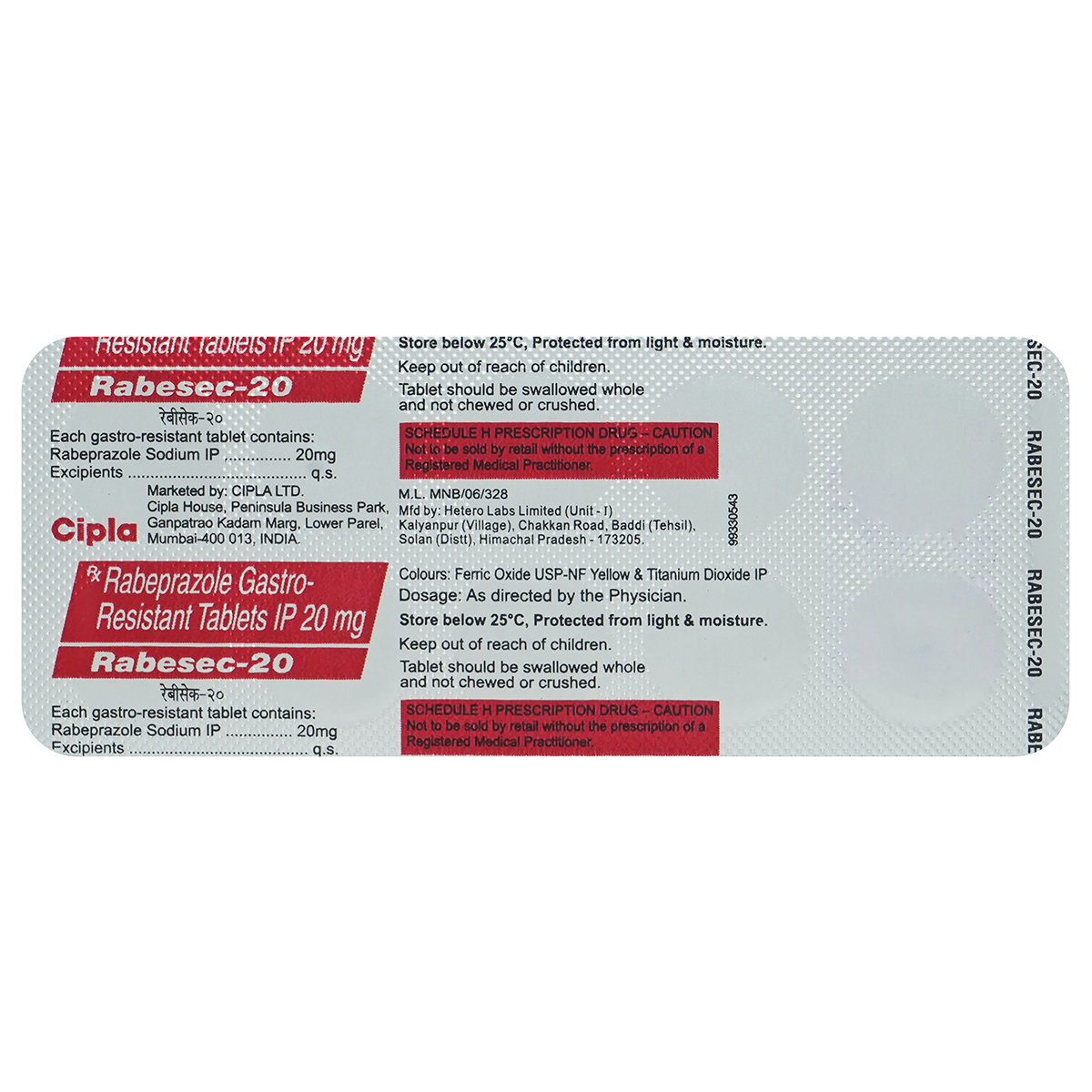 Rabesec 20 Tablet 10's, Pack of 10 TABLETS Rabesec 20 Tablet 10's, Pack of 10 TABLETS