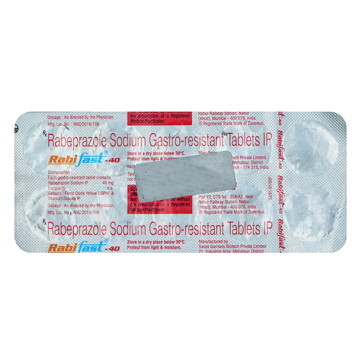 Rabifast 40 Tablet 10's, Pack of 10 TABLETS Rabifast 40 Tablet 10's, Pack of 10 TABLETS