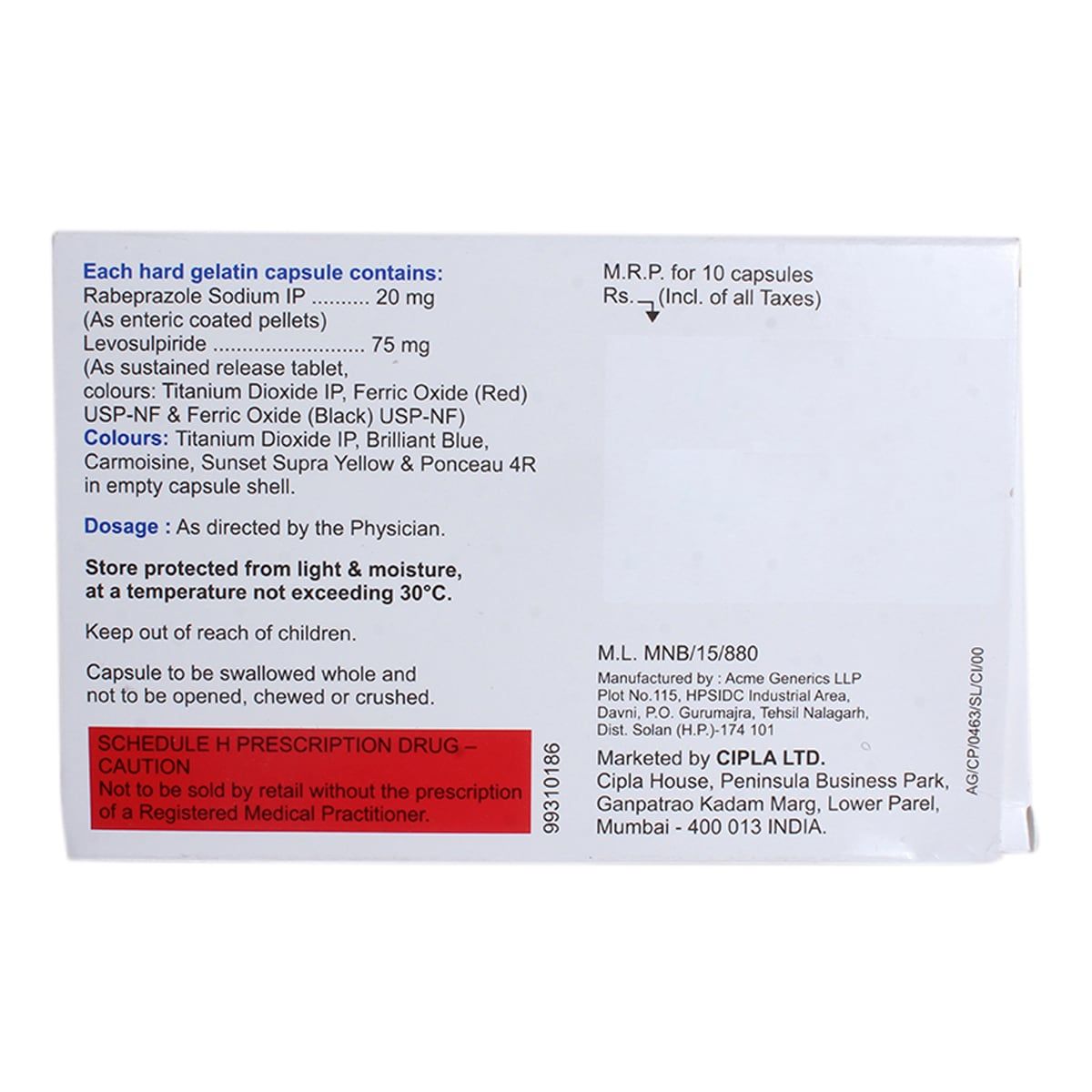 Rabesec-LS Capsule 10's Price, Uses, Side Effects, Composition - Apollo ...