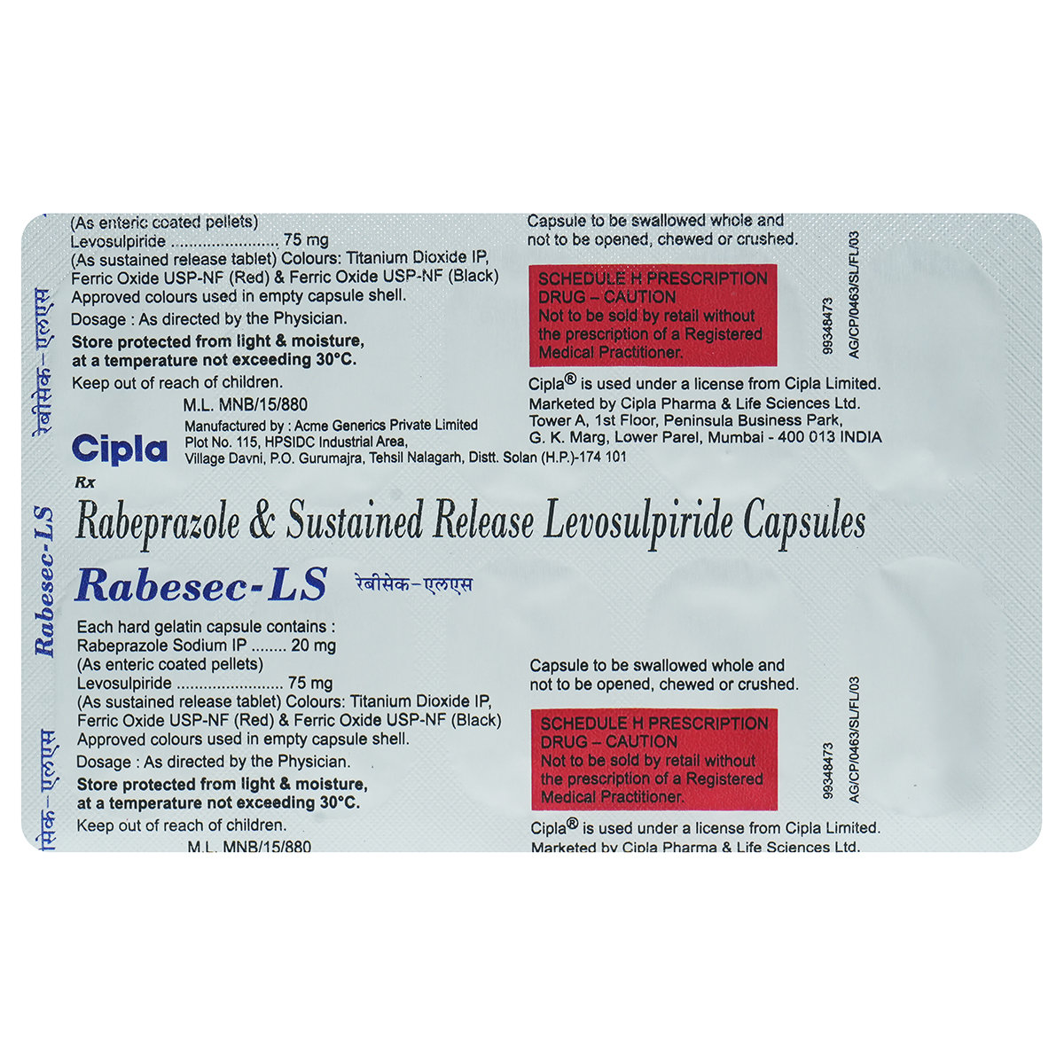 Rabesec-LS Capsule 10's, Pack of 10 CapsuleS Rabesec-LS Capsule 10's, Pack of 10 CapsuleS