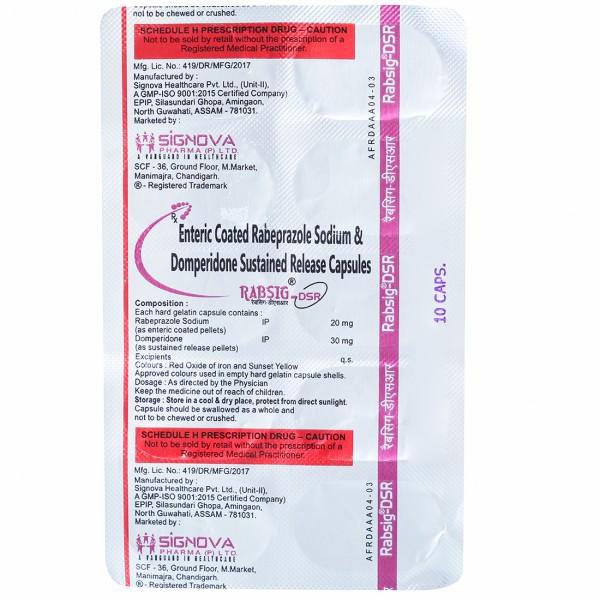 Rabsig-DSR Capsule 10's, Pack of 10 Rabsig-DSR Capsule 10's, Pack of 10