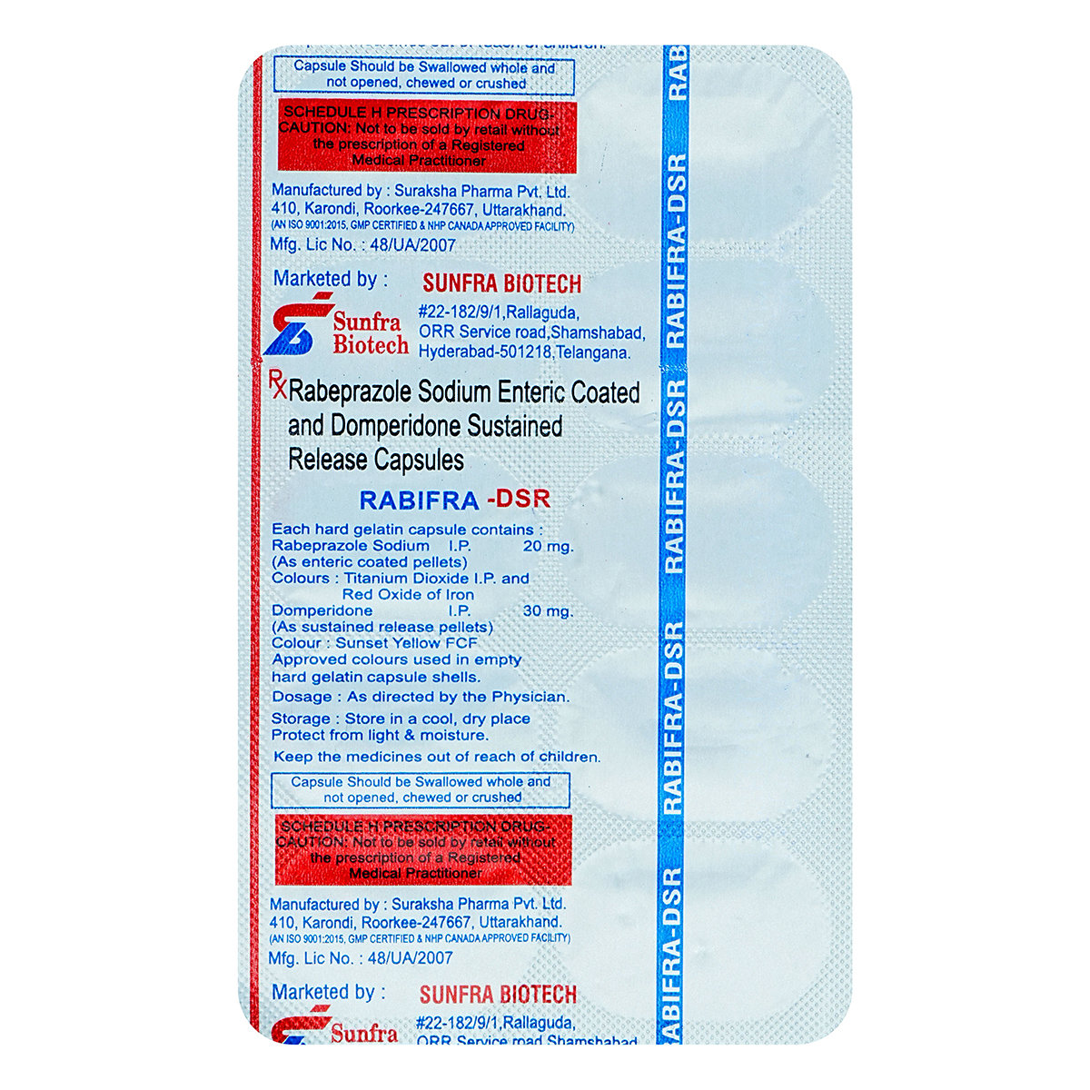Rabifra-DSR Capsule 10's, Pack of 10 Rabifra-DSR Capsule 10's, Pack of 10