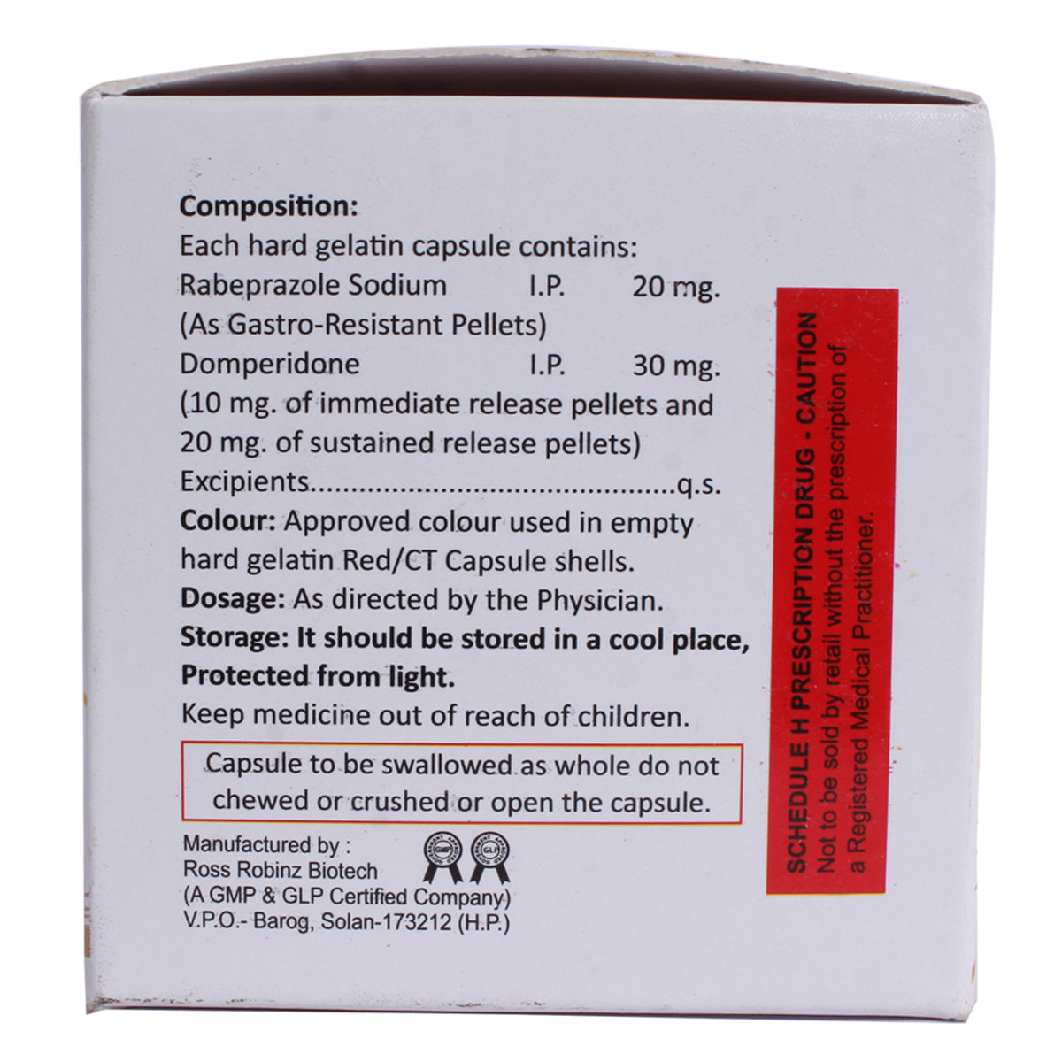 Rabeross-DSR Capsule 10's, Pack of 10 Rabeross-DSR Capsule 10's, Pack of 10