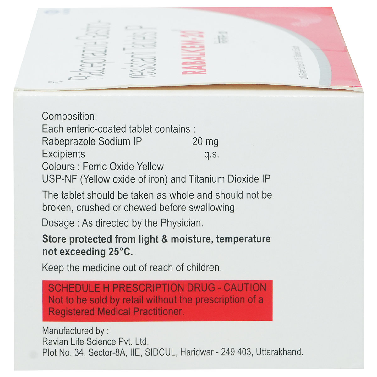 Rabalkem-20 Tablet 15's, Pack of 15 TabletS Rabalkem-20 Tablet 15's, Pack of 15 TabletS