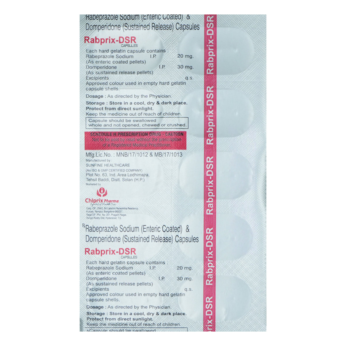 Rabprix-DSR Capsule 10's, Pack of 10 Rabprix-DSR Capsule 10's, Pack of 10