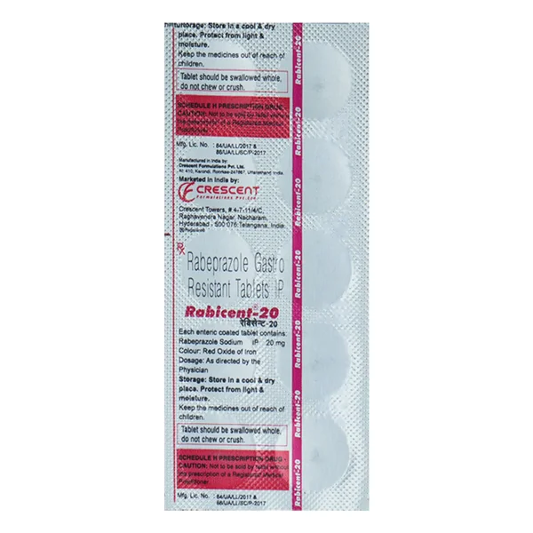 Rabicent-20 Tablet 10's, Pack of 10 TabletS