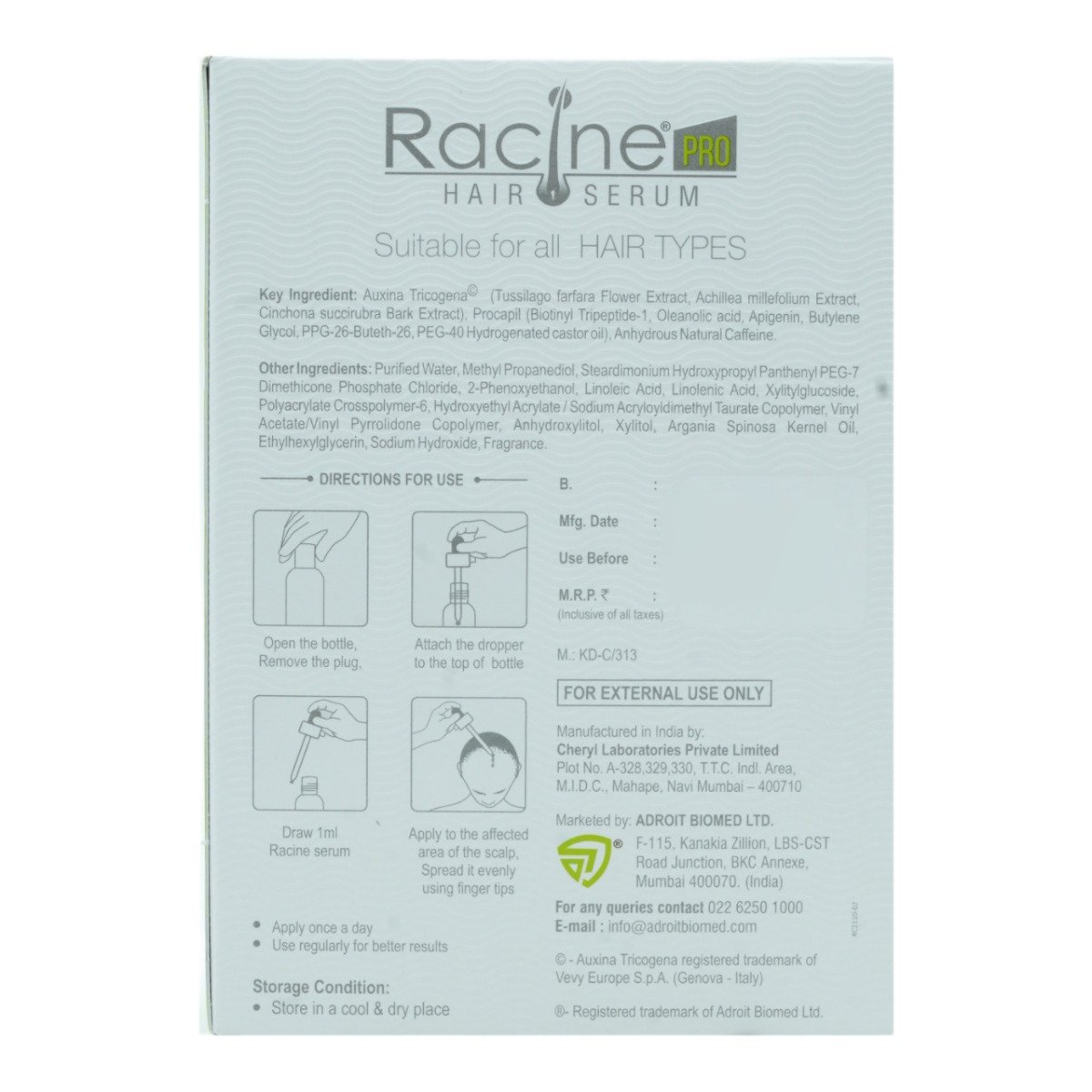 Racine Pro Hair Serum 30 ml, Pack of 1 Racine Pro Hair Serum 30 ml, Pack of 1