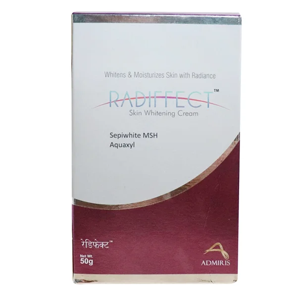 Radiffect Skin Whitening Cream 50 gm | Sepiwhite MSH, Aquaxyl | Whitens &amp; Moisturises Skin, Pack of 1