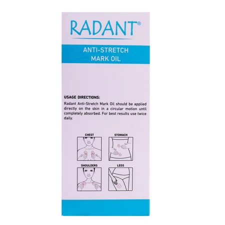 Radant Anti-Stretch Mark Oil 35 ml | Rosehip Oil, Tocopherol, Natural Trans Retinoic Acid | For Stretch Marks | For Both Men & Women | For All Skin Type