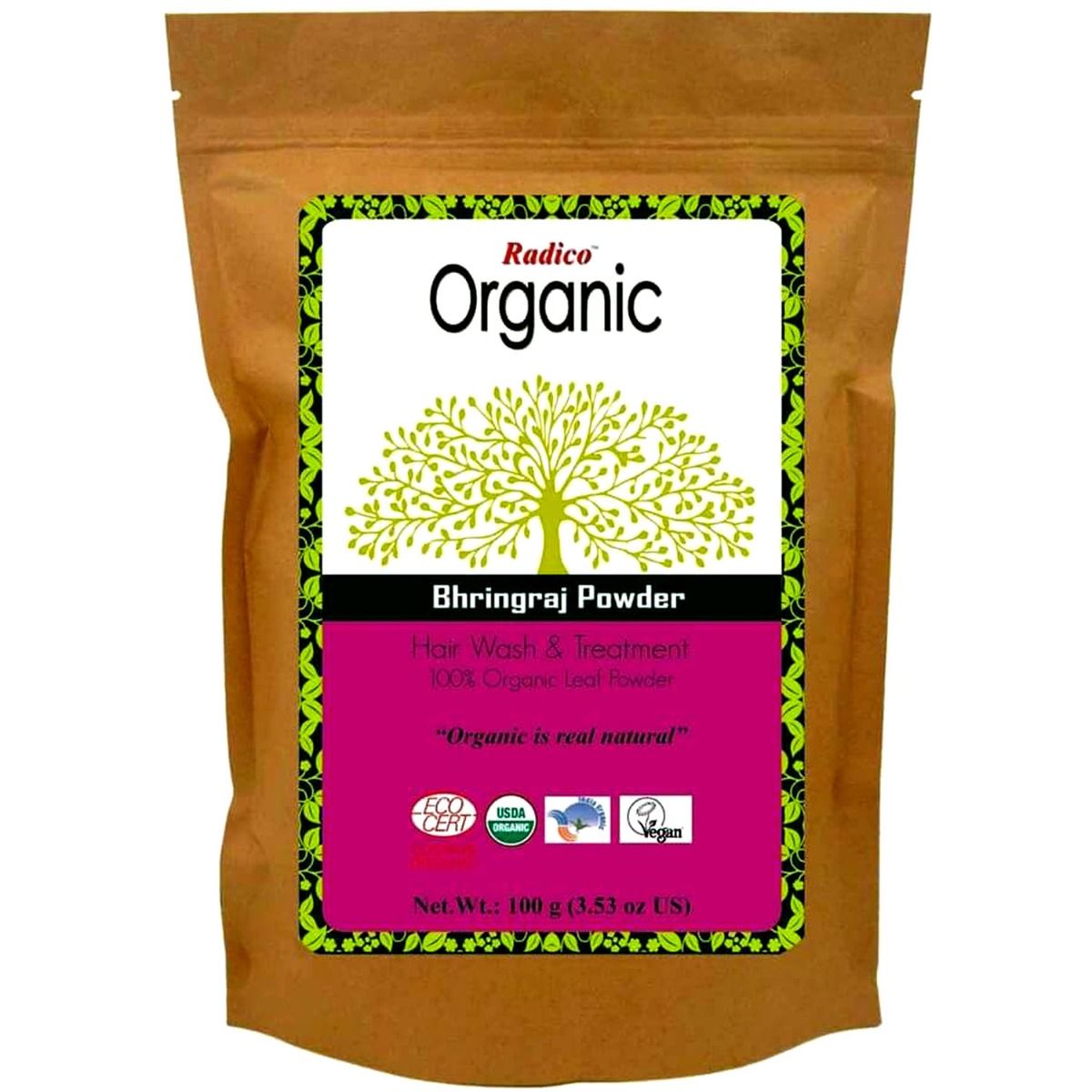 Buy Radico Organic Bhringraj Powder, 100 gm Online