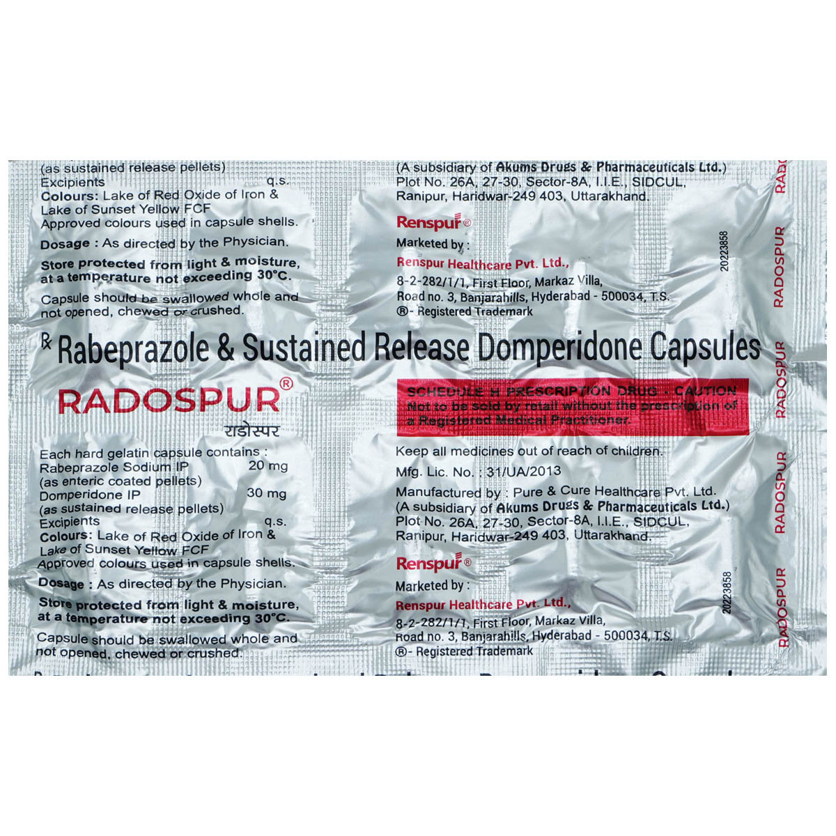 Radospur Capsule 10's, Pack of 10 Radospur Capsule 10's, Pack of 10