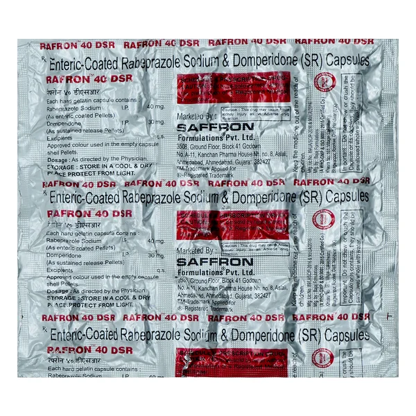 Rafron 40 DSR Capsule 15's, Pack of 15