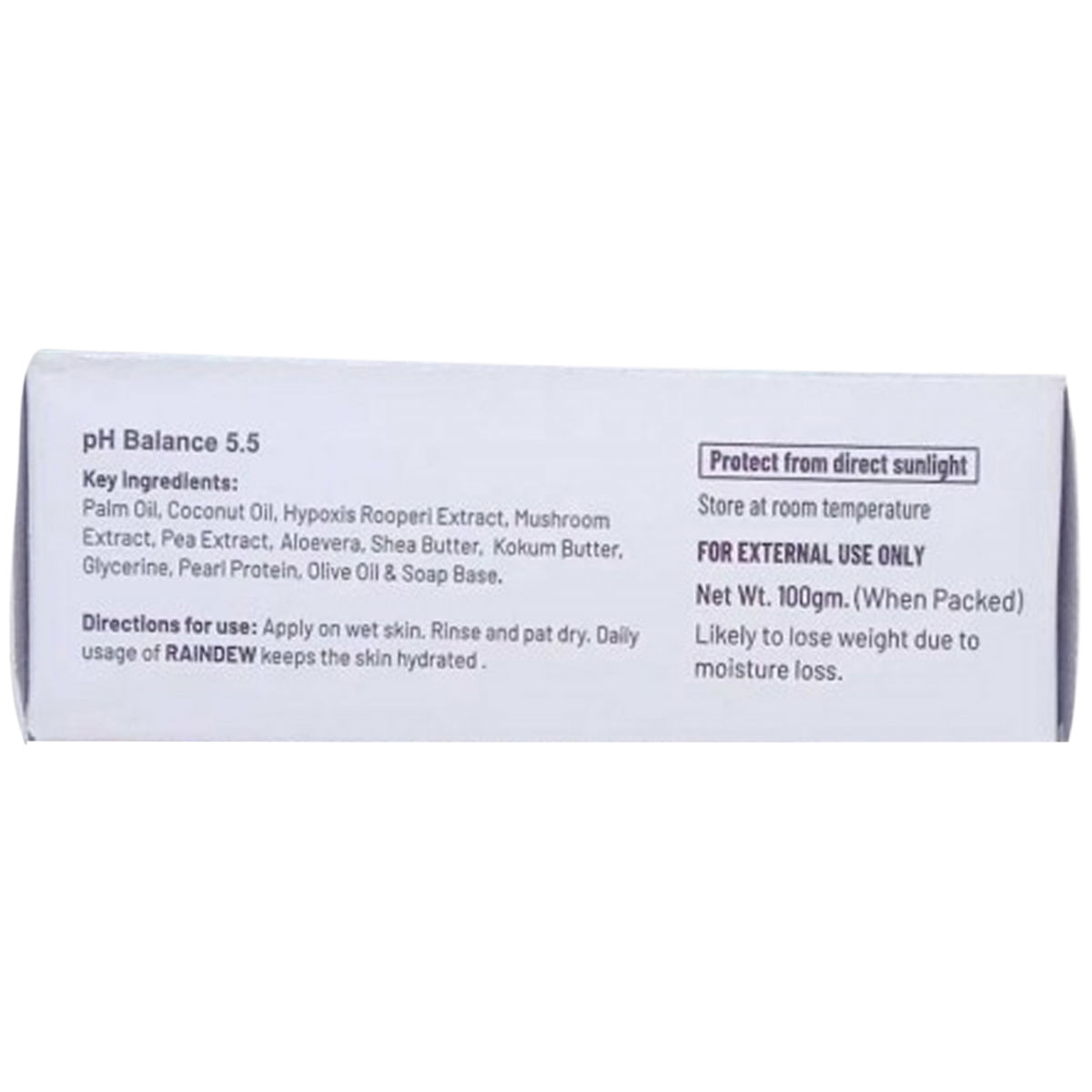 Raindew Moisturizing Syndet Bar 100 gm, Pack of 1 Raindew Moisturizing Syndet Bar 100 gm, Pack of 1