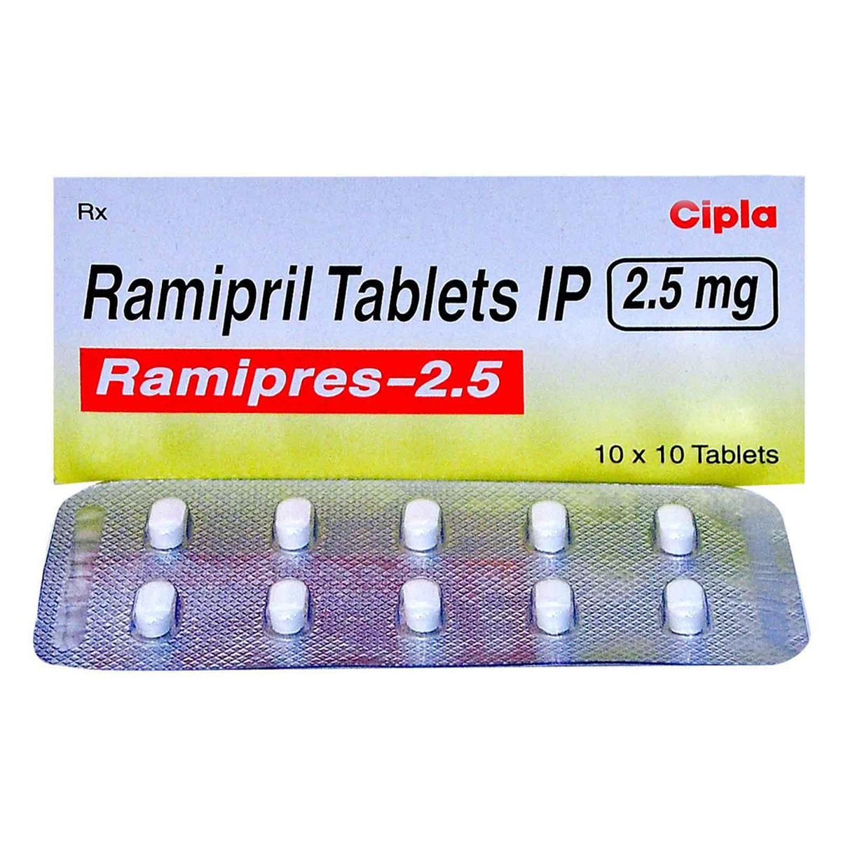 Ramipres 2.5 Tablet 10's, Pack of 10 TABLETS Ramipres 2.5 Tablet 10's, Pack of 10 TABLETS